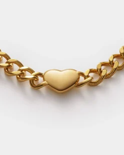 Katie Loxton Allure Waterproof Gold Heart Chain Bracelet Hot