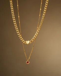Katie Loxton Allure Waterproof Gold Heart Chain Necklace Best