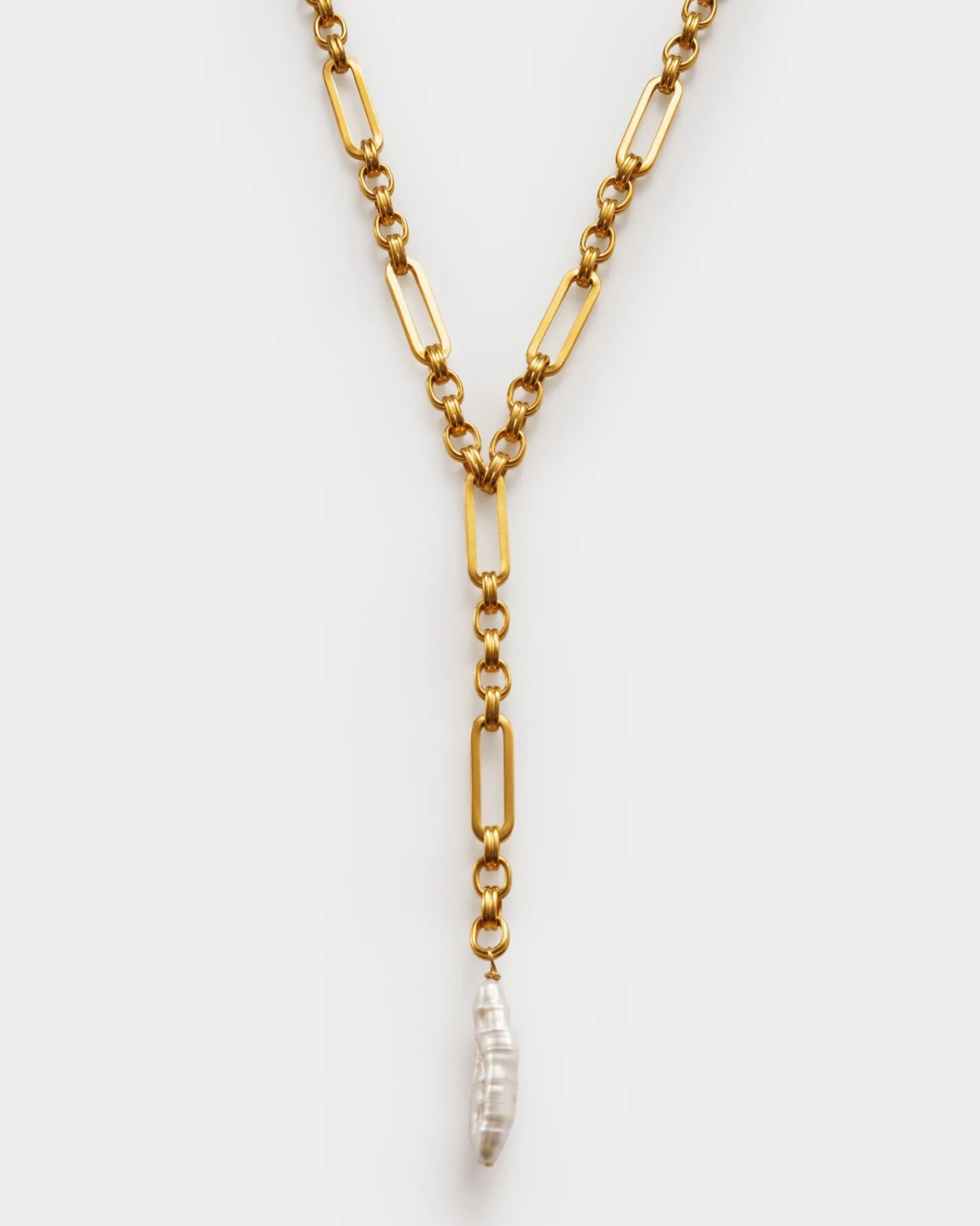 Katie Loxton Allure Waterproof Gold Pearl Lariat Necklace New