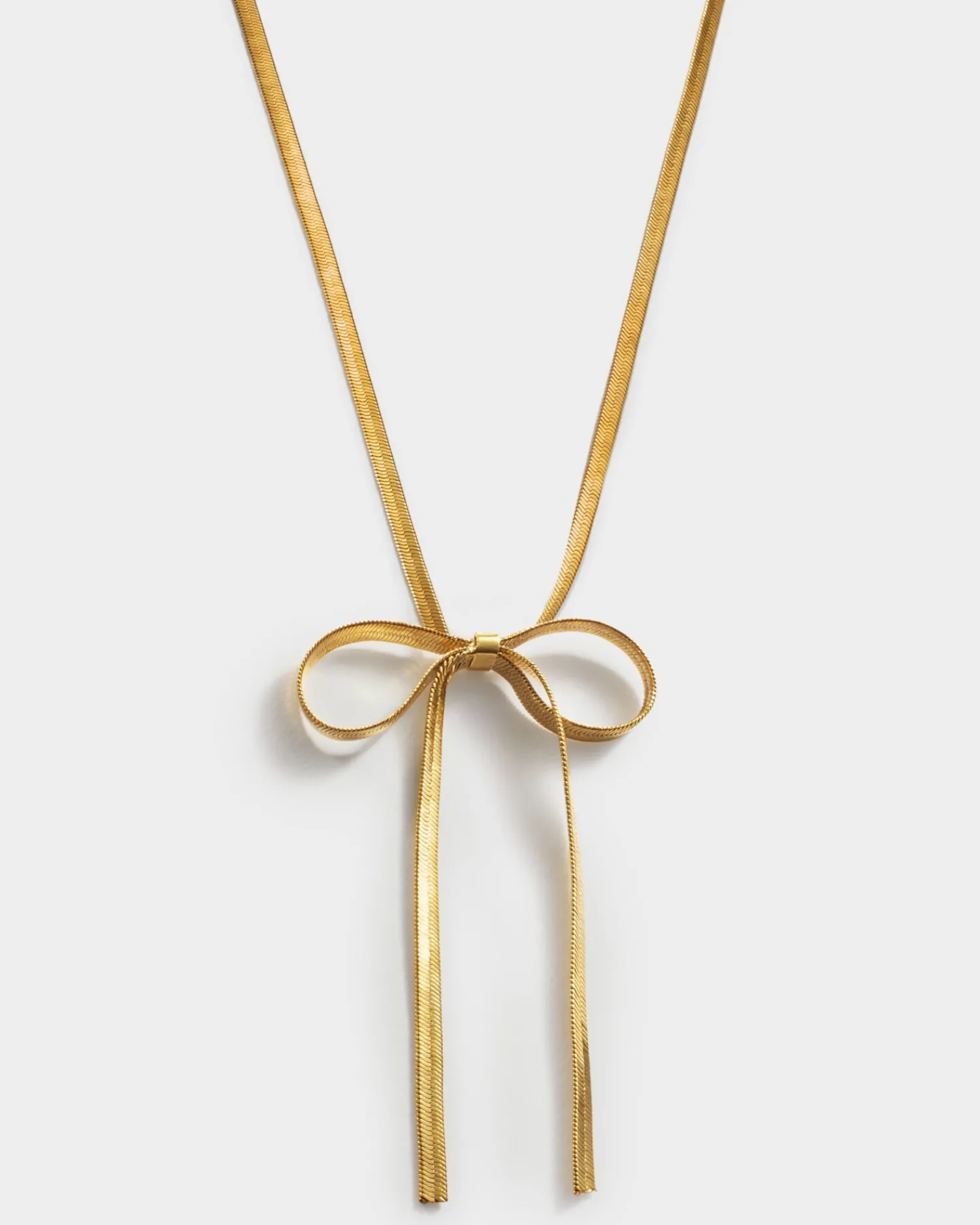 Katie Loxton Amelie Waterproof Gold Bow Necklace Clearance