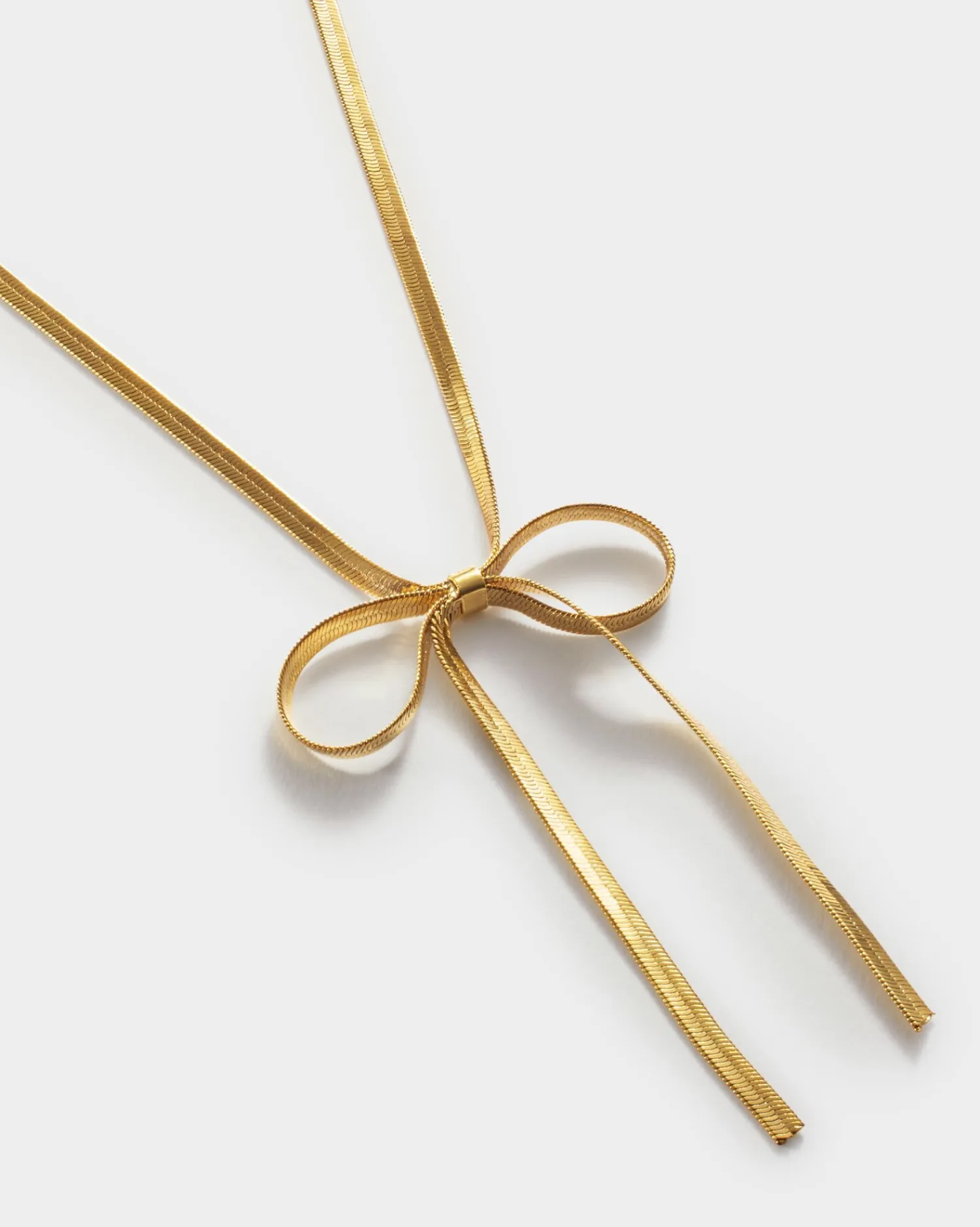 Katie Loxton Amelie Waterproof Gold Bow Necklace Clearance