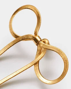Katie Loxton Amelie Waterproof Gold Bow Oversized Earrings Sale