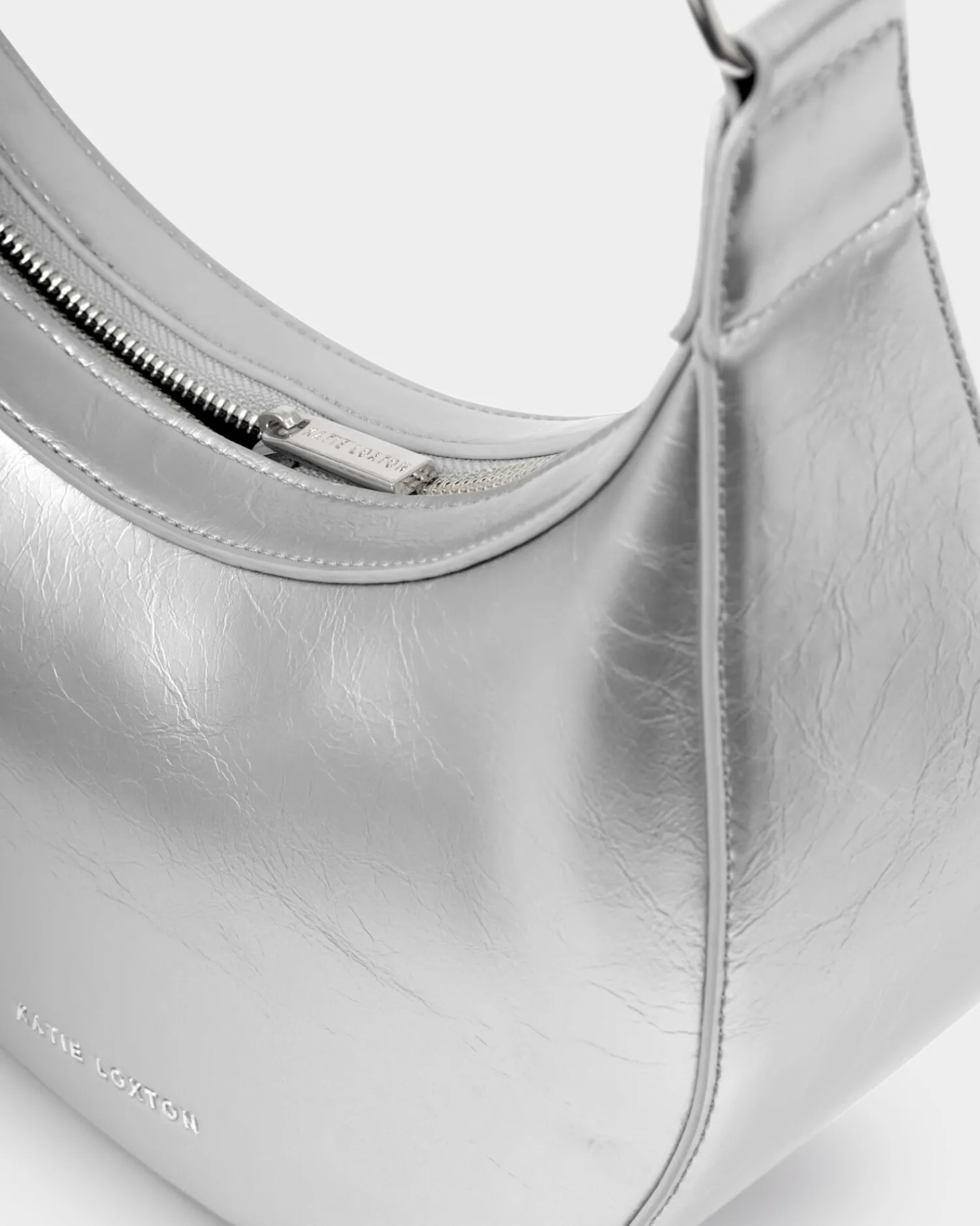 Katie Loxton Amina Patent Crackle Sling Bag Silver Outlet