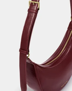 Katie Loxton Amina Patent Crackle Sling Bag Cherry Discount