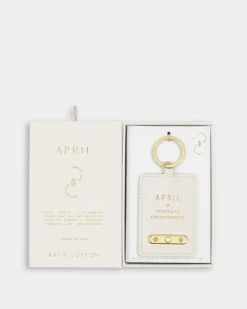 Katie Loxton ' Birthstone Keyring April Outlet