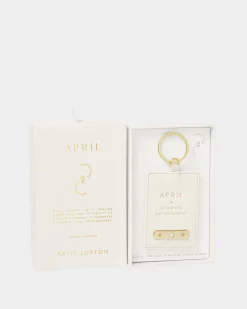Katie Loxton ' Birthstone Keyring April Outlet