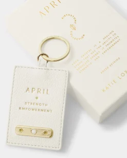 Katie Loxton ' Birthstone Keyring April Outlet