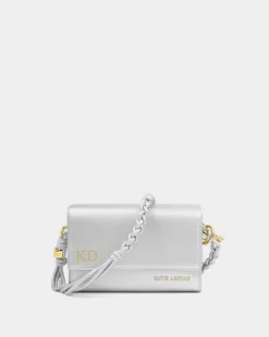 Katie Loxton Arden Braided Mini Bag Silver Clearance