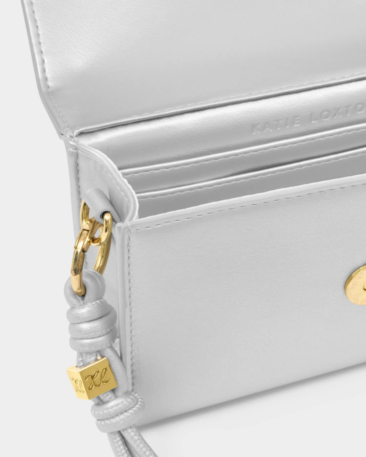 Katie Loxton Arden Braided Mini Bag Silver Clearance