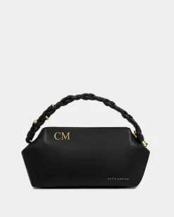 Katie Loxton Arden Braided Top Handle Bag Black