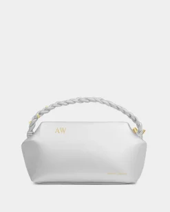 Katie Loxton Arden Braided Top Handle Bag Silver Outlet