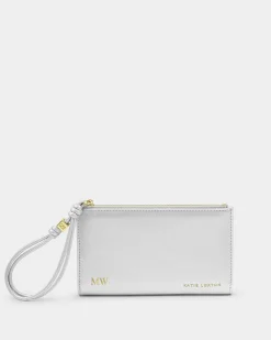 Katie Loxton Arden Large Braided Wristlet Purse Silver Online
