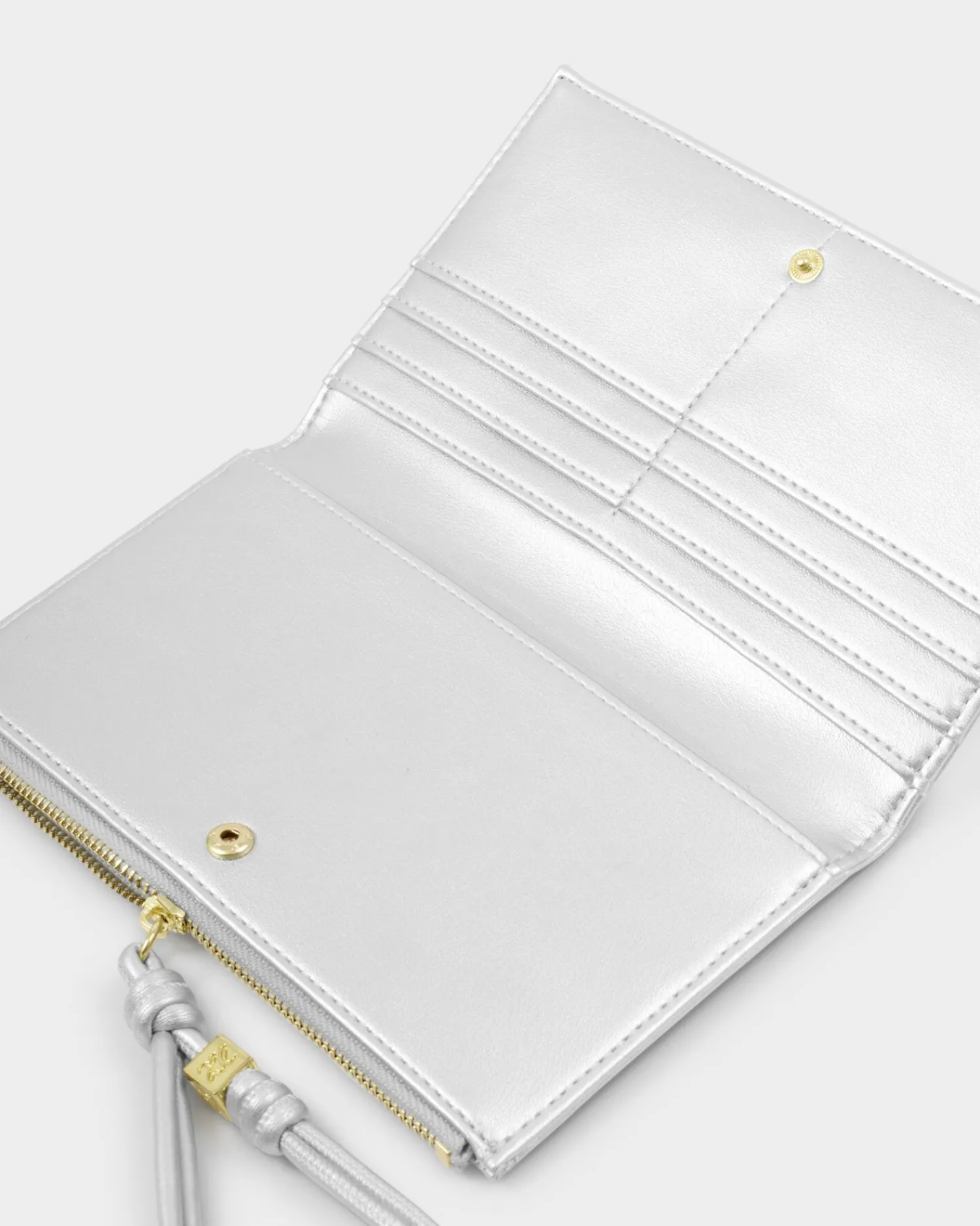 Katie Loxton Arden Large Braided Wristlet Purse Silver Online