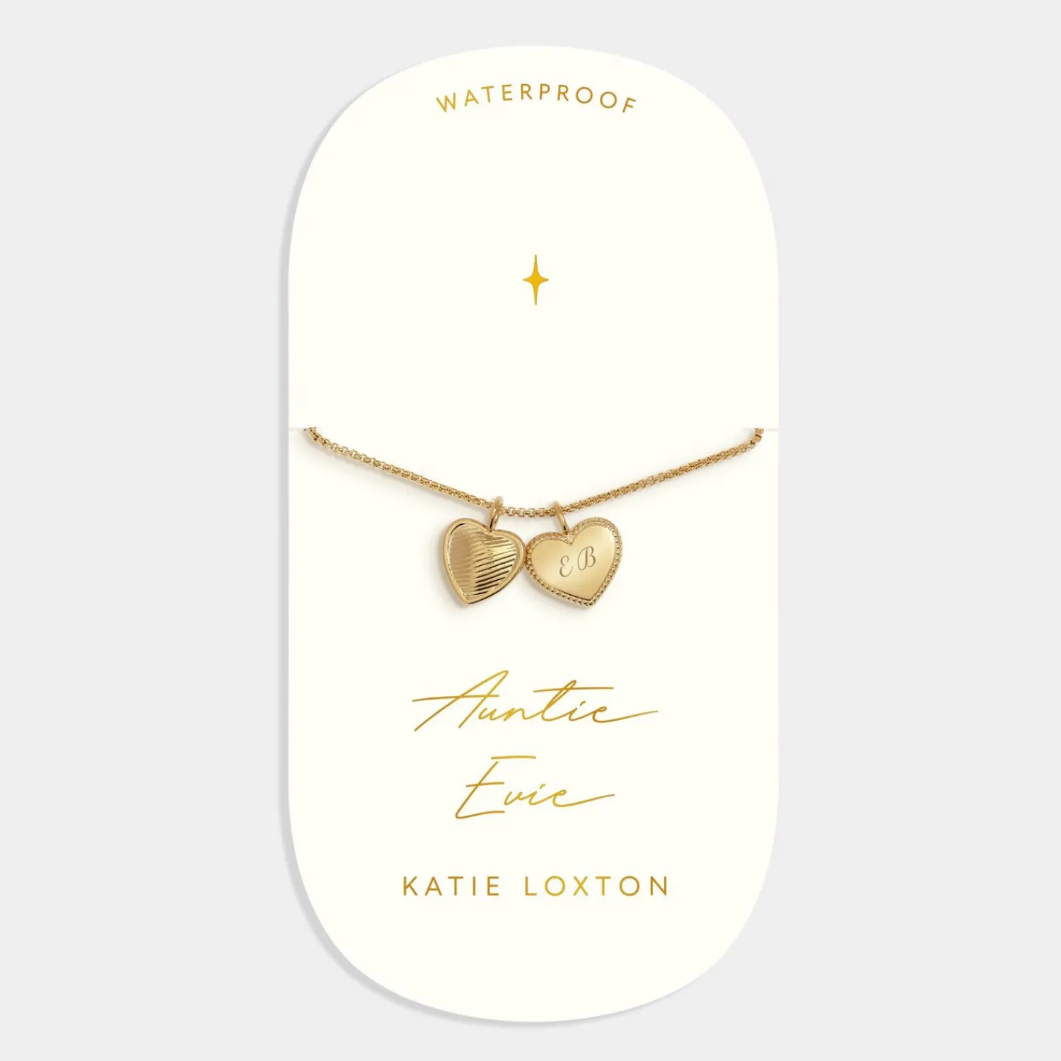 Katie Loxton Auntie' Waterproof Gold Sentiment Bracelet Hot