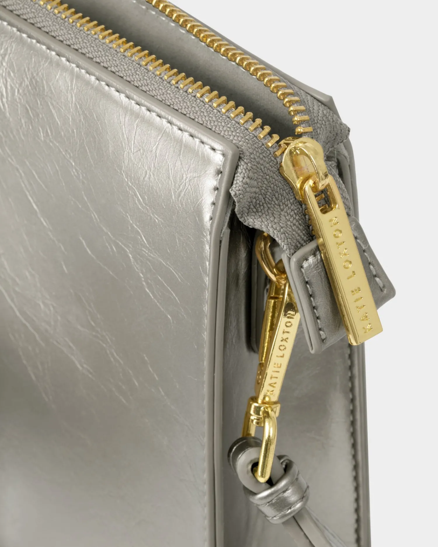 Katie Loxton Avery Slim Crossbody Bag Pewter New