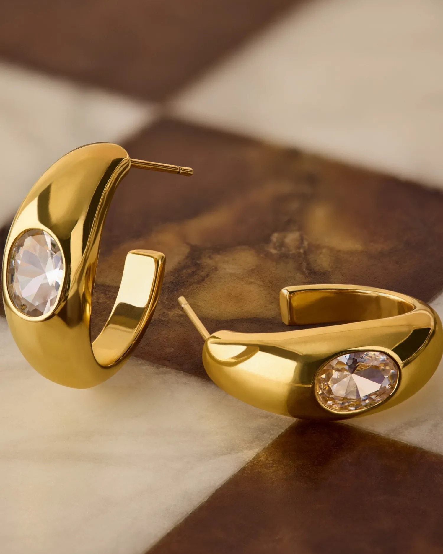 Katie Loxton Ayla Waterproof Gold Hoop Earrings Hot