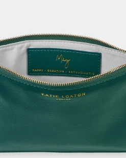 Katie Loxton Birthstone Perfect Pouch '' Agate in Dark Green May Best