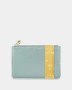 Katie Loxton Birthstone Perfect Pouch '' in Turquoise Duck Egg Blue December Hot