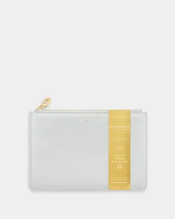 Katie Loxton Birthstone Perfect Pouch '' Moonstone in Pale Grey June Clearance