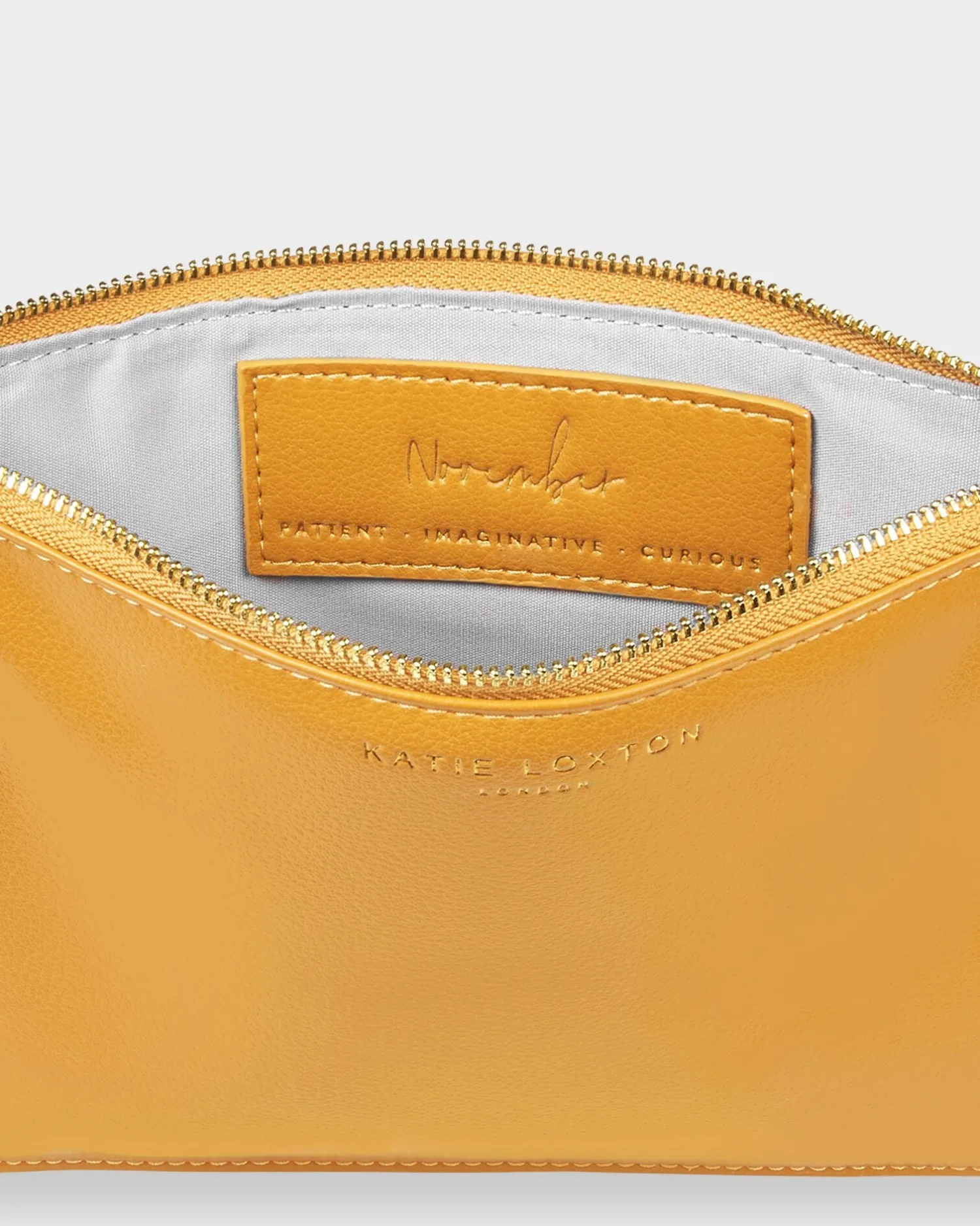 Katie Loxton Birthstone Perfect Pouch '' Yellow Quartz in Ochre November New