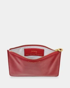 Katie Loxton Birthstone Perfect Pouch '' Garnet in Dark Red January New
