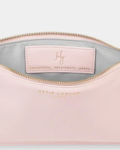 Katie Loxton Birthstone Perfect Pouch '' Sunstone in Blush Pink July New