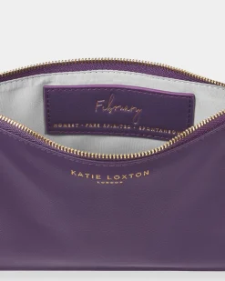 Katie Loxton Birthstone Perfect Pouch '' Amethyst in Purple February Clearance