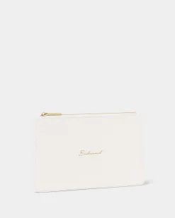 Katie Loxton Bridal Sentiment Pouch 'Bridesmaid' in Pearlescent White Outlet