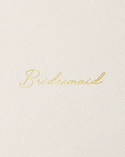 Katie Loxton Bridal Sentiment Pouch 'Bridesmaid' in Pearlescent White Outlet