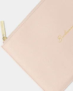 Katie Loxton Bridal Sentiment Pouch 'Bridesmaid' in Light Pink Online