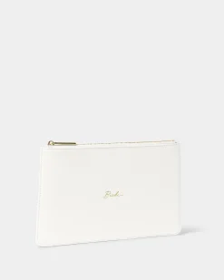 Katie Loxton Bridal Sentiment Pouch 'Bride' in White