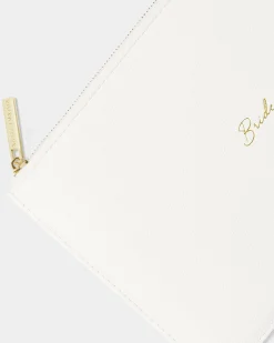 Katie Loxton Bridal Sentiment Pouch 'Bride' in White