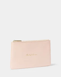 Katie Loxton Bridal Sentiment Pouch 'Maid Of Honour' in Light Pink Outlet