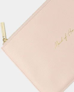 Katie Loxton Bridal Sentiment Pouch 'Maid Of Honour' in Light Pink Outlet
