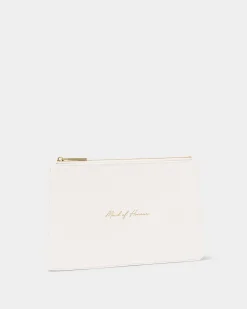 Katie Loxton Bridal Sentiment Pouch 'Maid Of Honour' in Pearlescent White Discount