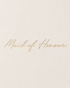 Katie Loxton Bridal Sentiment Pouch 'Maid Of Honour' in Pearlescent White Discount