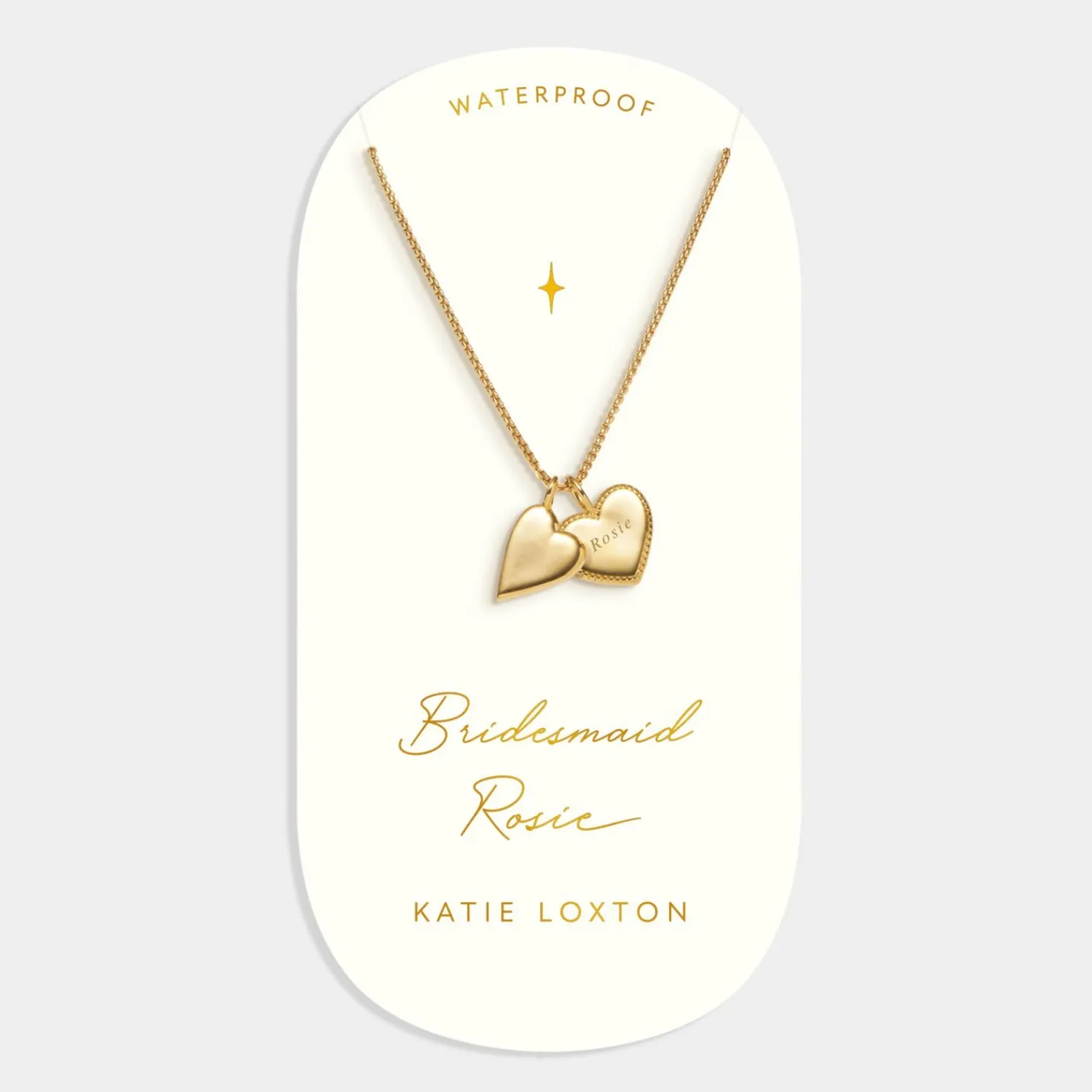 Katie Loxton ' Waterproof Gold Bridal Charm Necklace Bridesmaid Discount