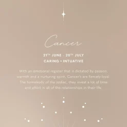 Katie Loxton Cancer' Waterproof Gold Zodiac Necklace 21st Jun 20th Jul Outlet