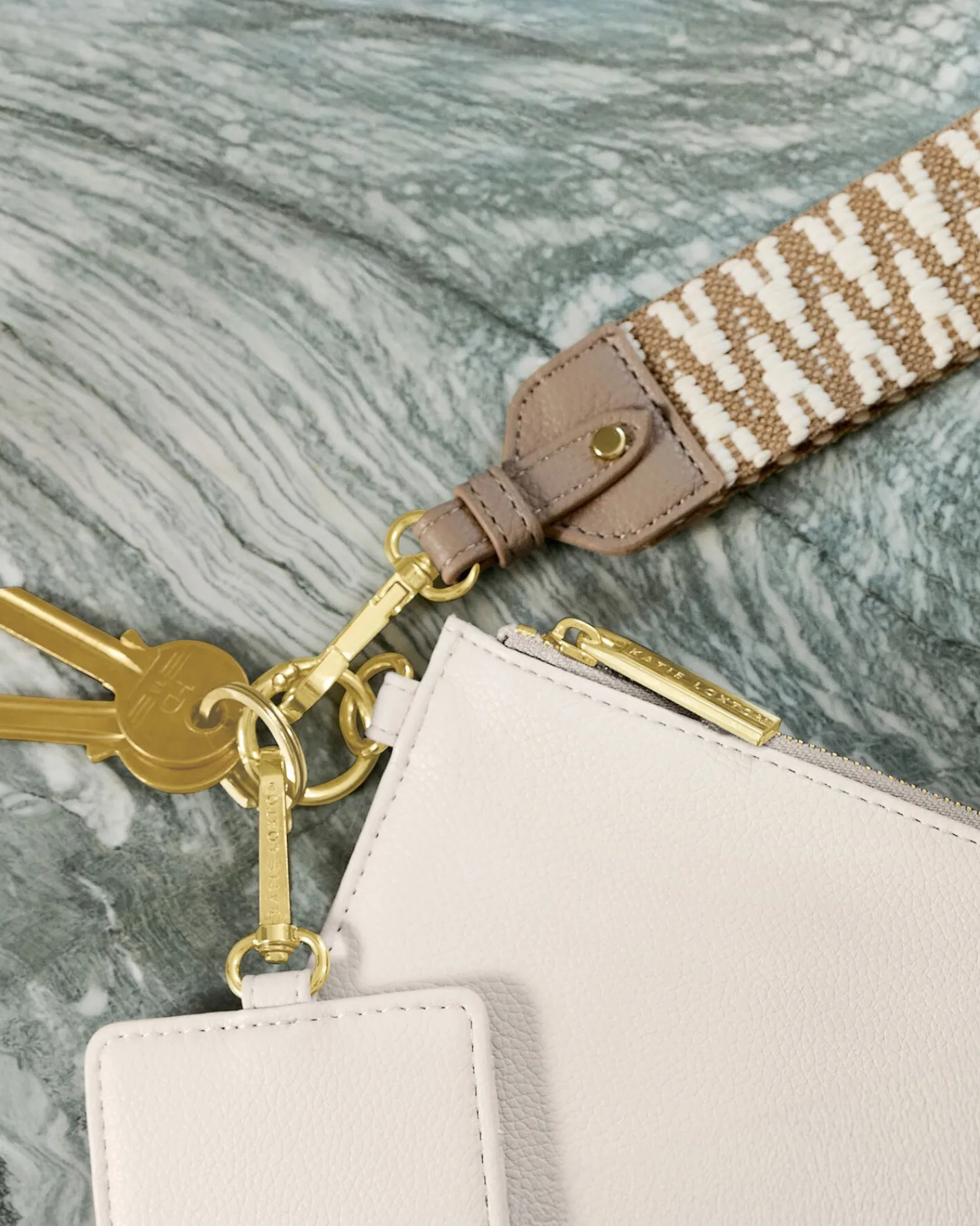 Katie Loxton Canvas Wristlet Strap Light Taupe Online