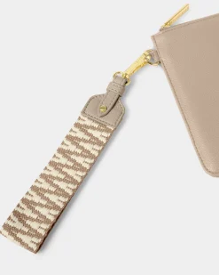 Katie Loxton Canvas Wristlet Strap Light Taupe Online