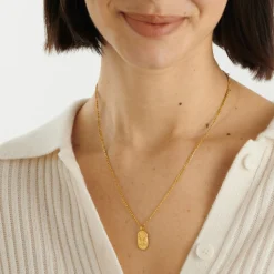 Katie Loxton Capricorn' Waterproof Gold Zodiac Necklace 22nd Dec 19th Jan Hot