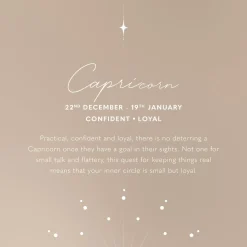Katie Loxton Capricorn' Waterproof Gold Zodiac Necklace 22nd Dec 19th Jan Hot