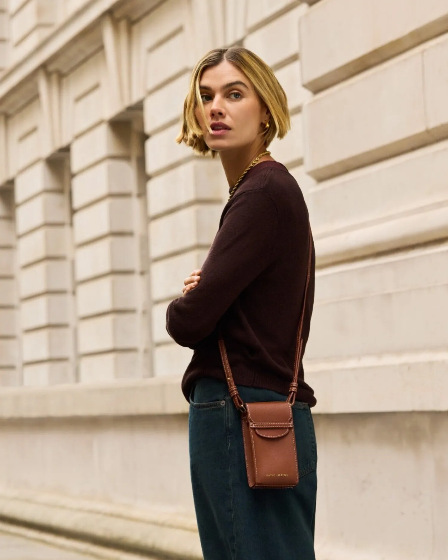 Katie Loxton Cece Phone Bag Cognac Online