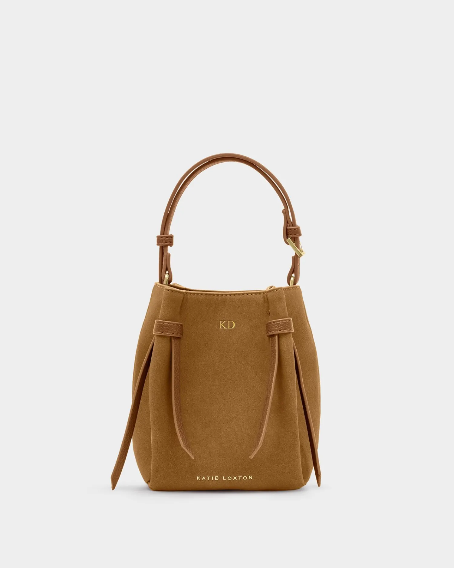 Katie Loxton Celina Mini Suedette Bucket Bag Caramel Discount