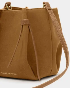 Katie Loxton Celina Mini Suedette Bucket Bag Caramel Discount