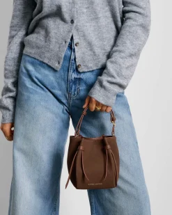 Katie Loxton Celina Mini Suedette Bucket Bag Darl Chocolate Clearance