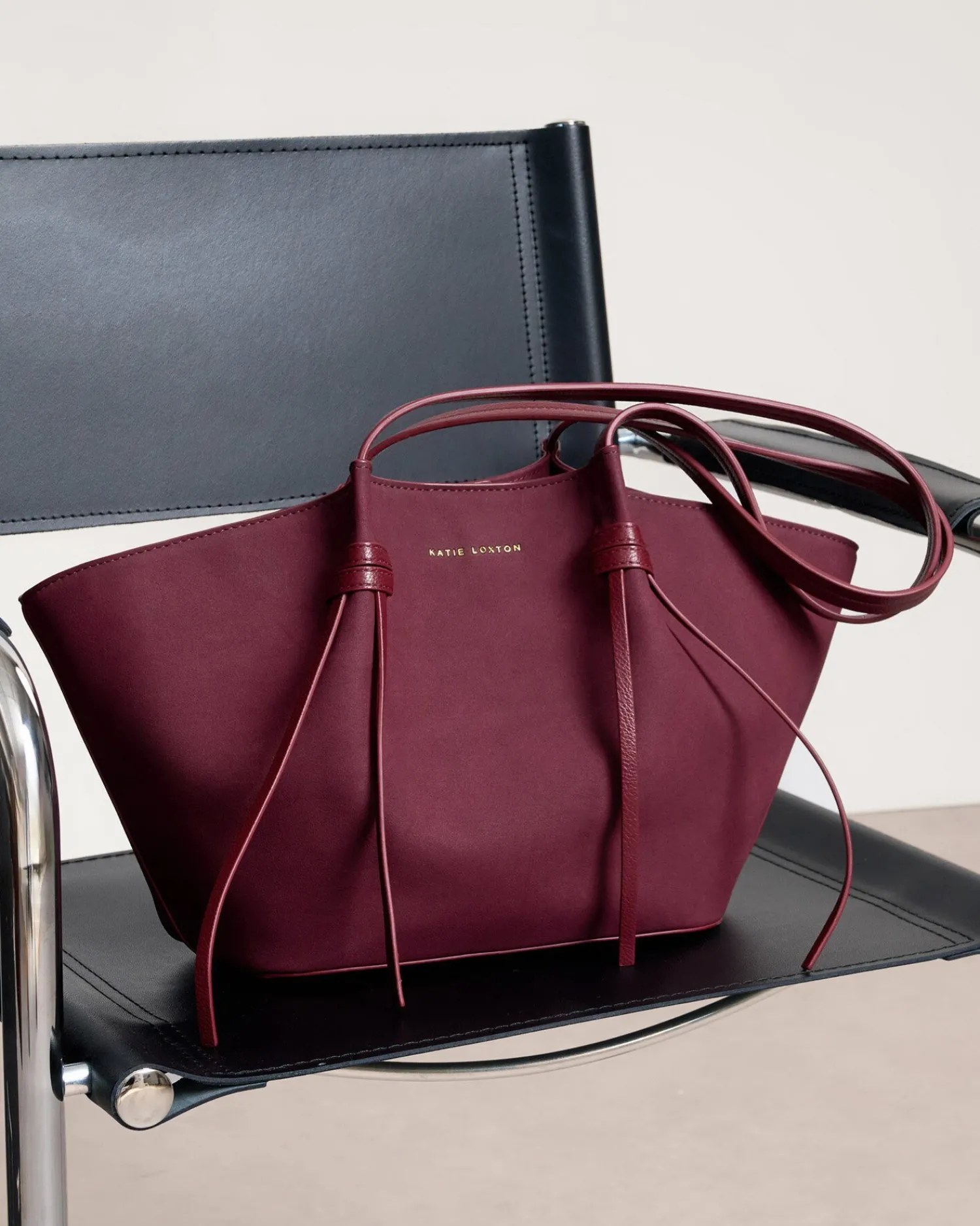 Katie Loxton Celina Small Suedette Tote Bag Cherry