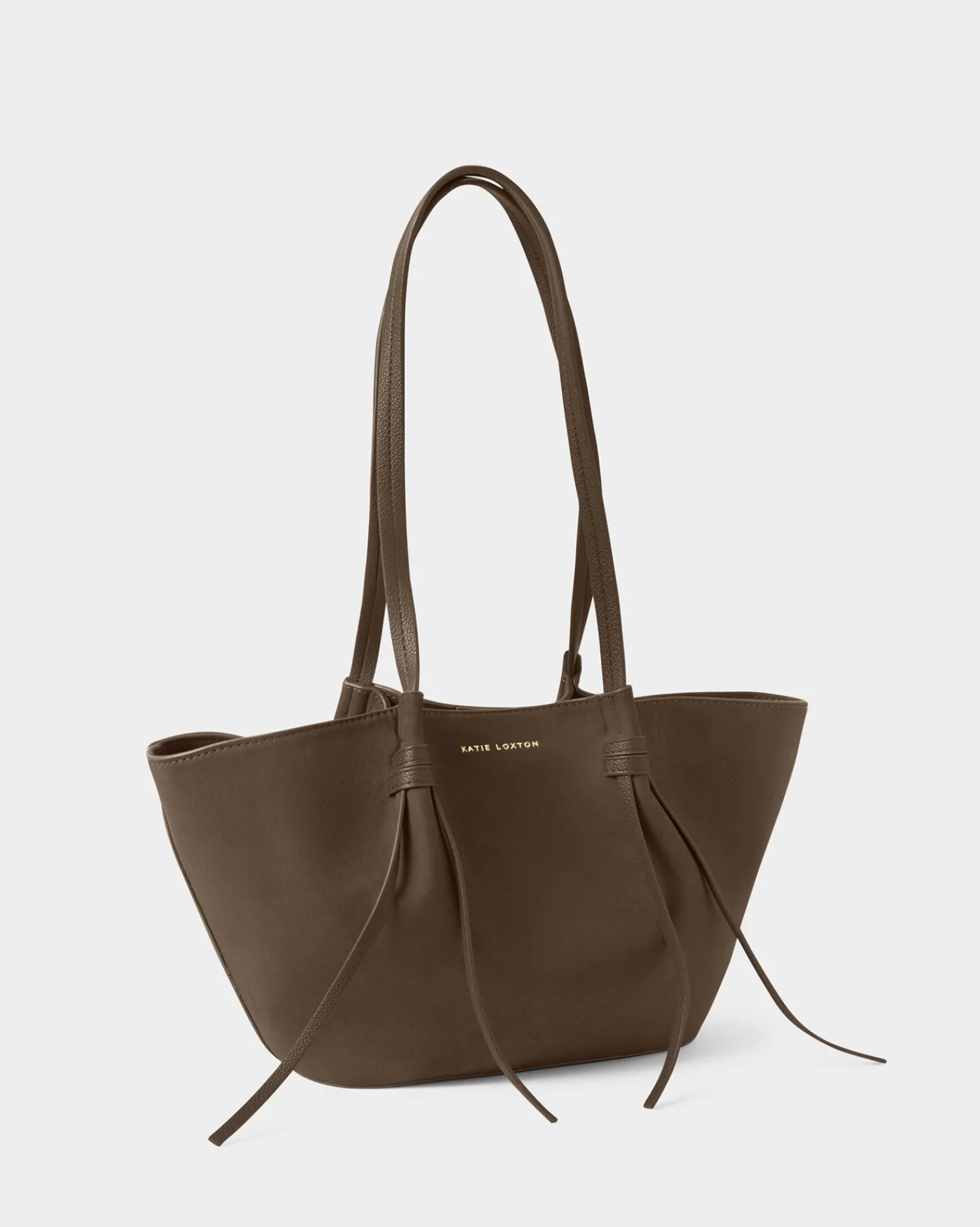Katie Loxton Celina Small Suedette Tote Bag Chocolate