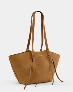 Katie Loxton Celina Small Suedette Tote Bag Caramel Sale