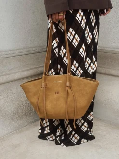 Katie Loxton Celina Small Suedette Tote Bag Caramel Sale